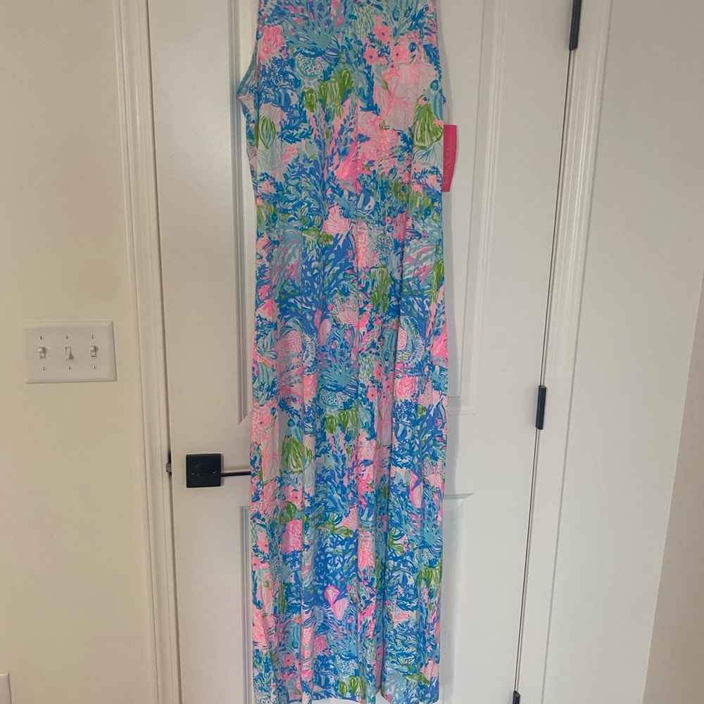 Lilly Pulitzer NWT Colorful Sleeveless Maxi Dress size L